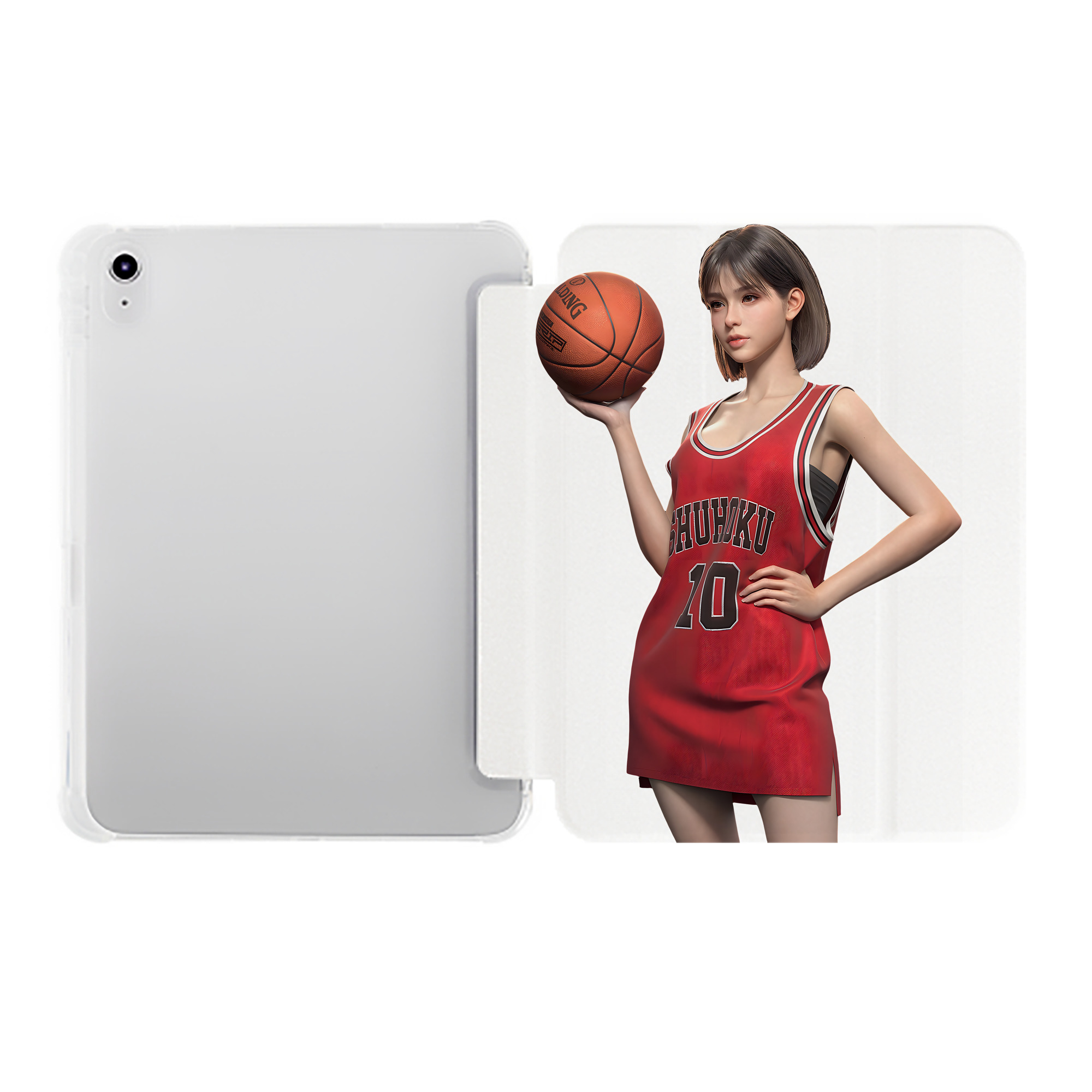 （画像用） SLAM DUNK／スラムダンク IPad ケース ペン収納付き 三つ折りスタンド PUレザー×シリコン 対応機種9.5/10.5/10.9インチ